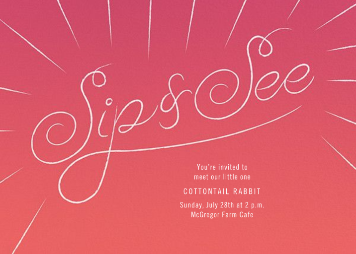 Script Sip - Baby Shower Invitation by Paperless Post