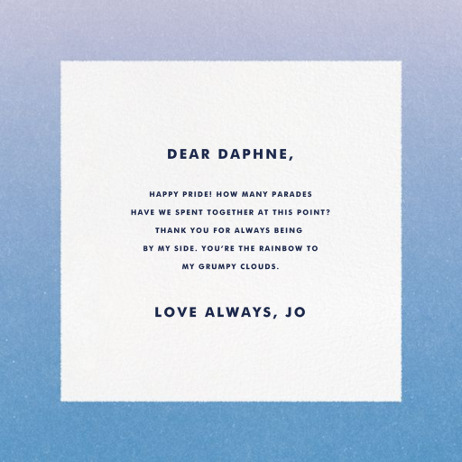 Gradient Border - Pride Card by Paperless Post