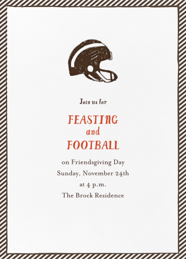 Football and Ball of Stuffing - Invitation by Mr. Boddington's Studio