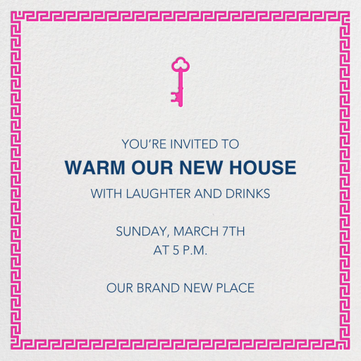 Golden Key - Housewarming Invitation by Jonathan Adler