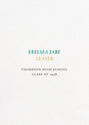 Pastel Caps - Graduation Announcement by Mr. Boddington's Studio - Back