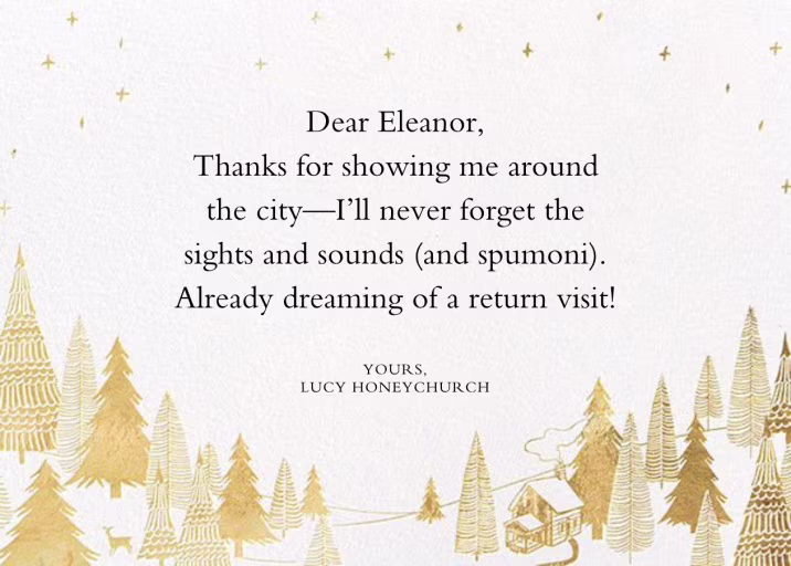 Snow Pine Valley (Horizontal) - Thank You Card by Paperless Post