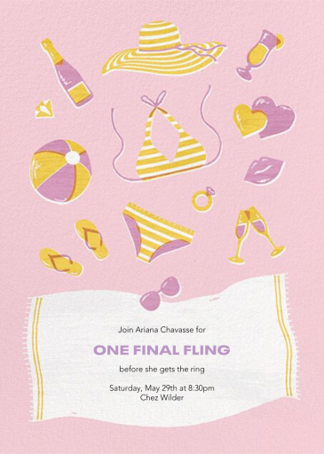 Fine and Sandy - Bachelorette Party Invitation by Paperless Post