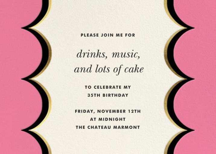 Intarsia Scallop - Birthday Invitation by kate spade new york