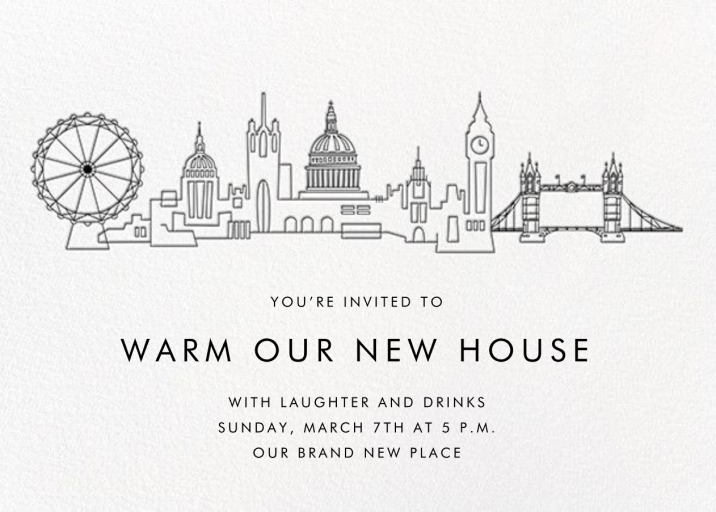 City Skyline View - Housewarming Invitation by Paperless Post