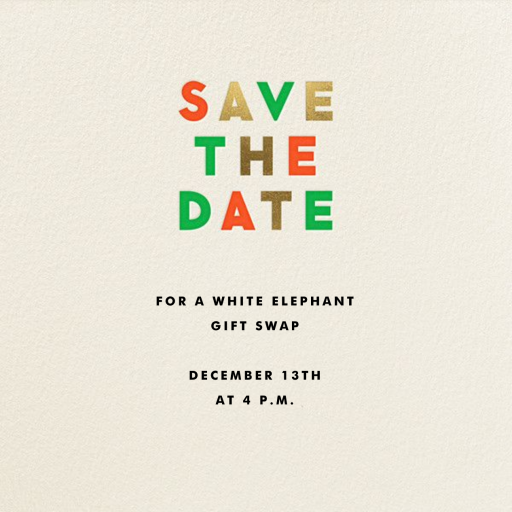 12 Days - New Year's Card by The Indigo Bunting - Back