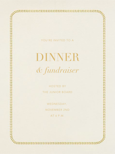 Leaf Inner Bevel Border by Paperless Post