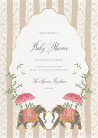 Elegant Elephants - Baby Shower Invitation by Sketch Design Studio