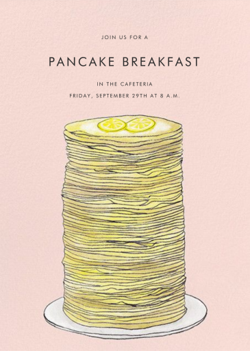 Stacks on Stacks - Pancake Breakfast Invitation by Paperless Post