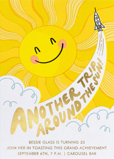 Roundtrip Ticket - Invitation by Hello!Lucky