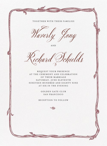 Hyde Park - Wedding Invitation by Crane & Co.