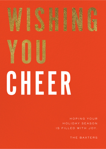 Bold in Gold - Christmas Card by Paperless Post