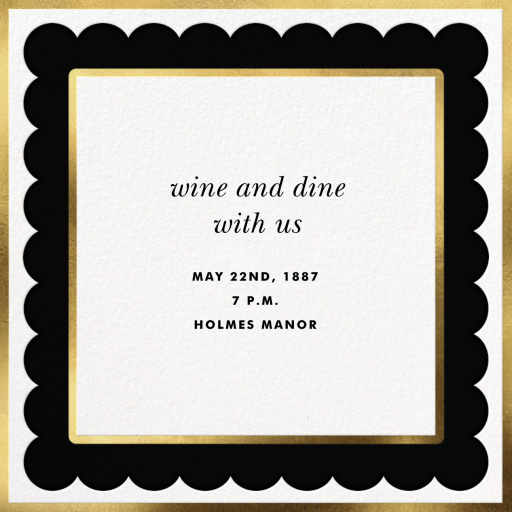 Scalloped Border - Party Invitation by kate spade new york