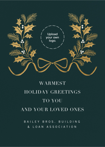Holly Laurel - Business Holiday Card by Paperless Post