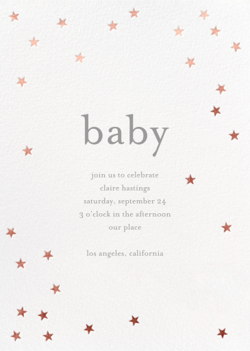 Scattered Stars - Baby Shower Invitation by Sugar Paper