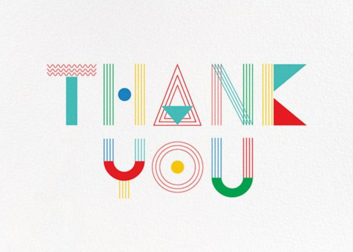 Memphis Thanks - Business Greeting Card by Paperless Post