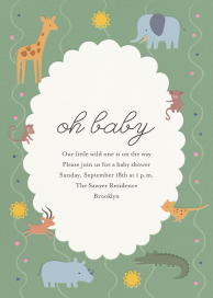 Pastel Safari - Baby Shower Invitation by Little Cube