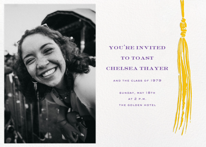 KSNY Tassel (Photo) - Graduation Party Invitation by kate spade new york