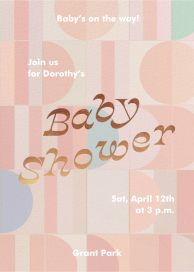 Mod in Peach - Baby Shower Invitation by Gold Rush Paper