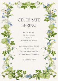 Flowering Garland - Spring Party Invitation by Stephanie Fishwick
