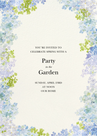 Hydrangea Fields - Garden Party Invitation by Felix Doolittle