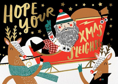 Santa's Pit Crew - Christmas Card by Hello!Lucky