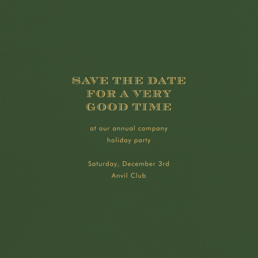 Una cita dorada - Invitación para la fiesta navideña de kate spade new york - Atrás