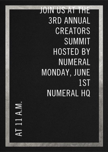 Simple Gold Border - Conference Invitation by Paperless Post