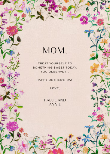 Linen Garden - Mother's Day Card by Liberty