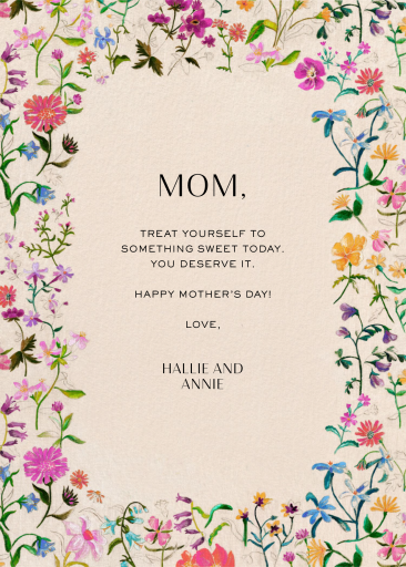 Linen Garden - Mother's Day Card by Liberty