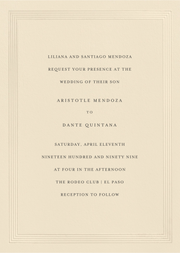 Embossed Elegance - Wedding Invitation by Crane & Co.
