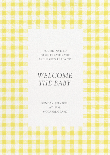 Vichy Check - Baby Shower Invitation by Paperless Post