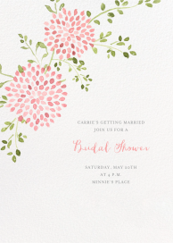 Watercolor Dahlias - Bridal Shower Invitation by Paperless Post
