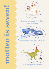Scallop Edge (Custom Magic Art) - Birthday Invitation by Paperless Post