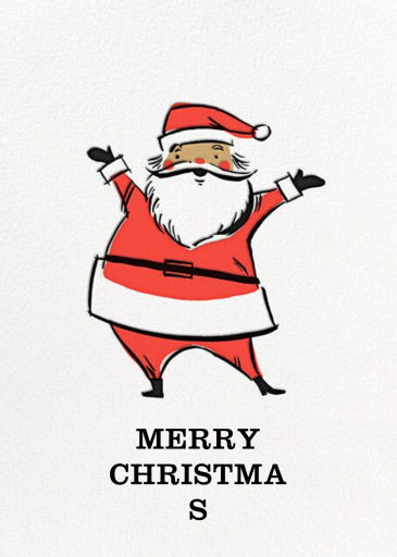 Retro Santa Claus Card