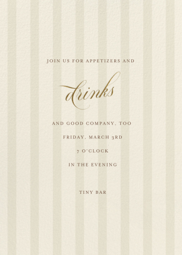 Minimalist Stripe Invitation