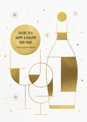 Champagne Dazzle - New Year's Card by Paperless Post