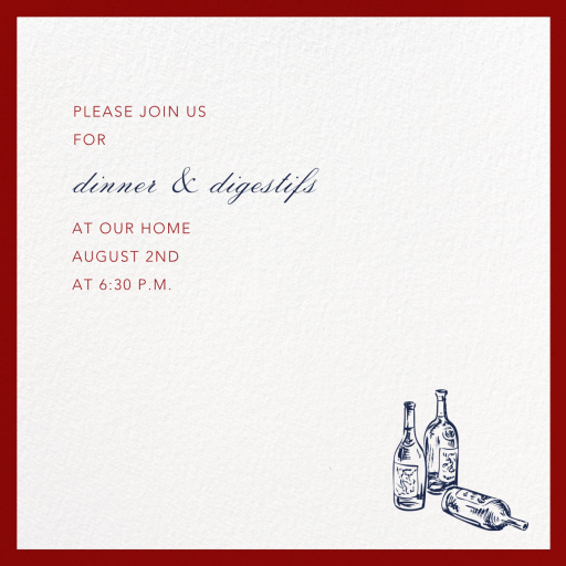 Red Square Border - Party Invitation by Paperless Post