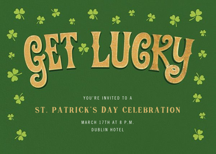 Shamrock with You - St. Patrick's Day Invitation by Paperless Post