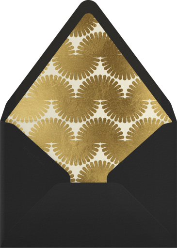 Photo Gold New Year Card Envelope