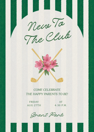 Golf Floral Arch Invitation