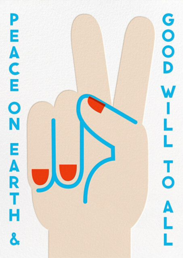 Peace Sign - Holiday Card by The Indigo Bunting