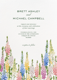 Forever Foxgloves - Wedding Invitation by Oscar de la Renta