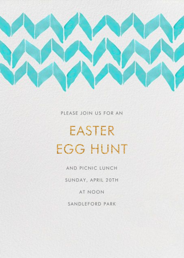Big Zig Zag - Easter Invitation by Linda and Harriett