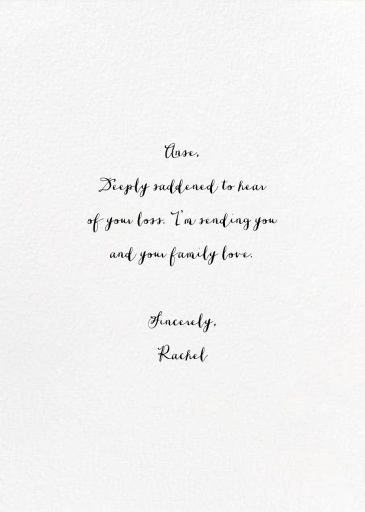 Blue Heron (Becca Stadtlander) - Sympathy Card by Red Cap Cards - Back