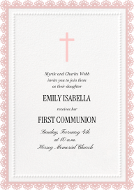 Lace Border - First Communion Invitation by Paperless Post
