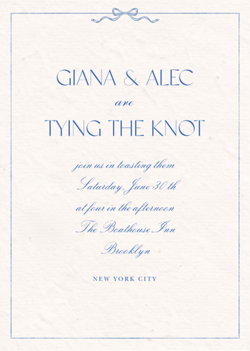 Bow Border - Invitation by Paperless Post