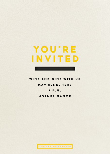 Eat Drink And Be Merry by The Indigo Bunting - Back