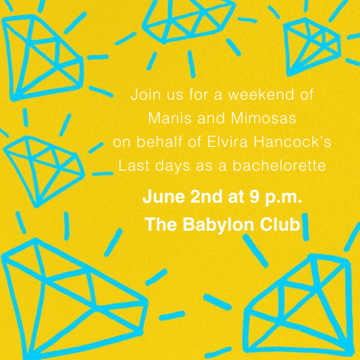 Bling Bling - Bachelor Party Invitation by Paperless Post