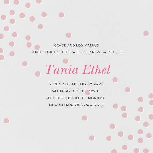 Pink Dots - New Year's Card by Linda and Harriett